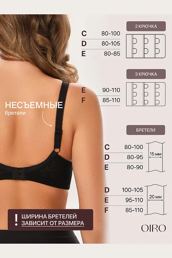 Бюстгальтер 2805 OIRO Molly НАТАЛИ, черный - фото 2