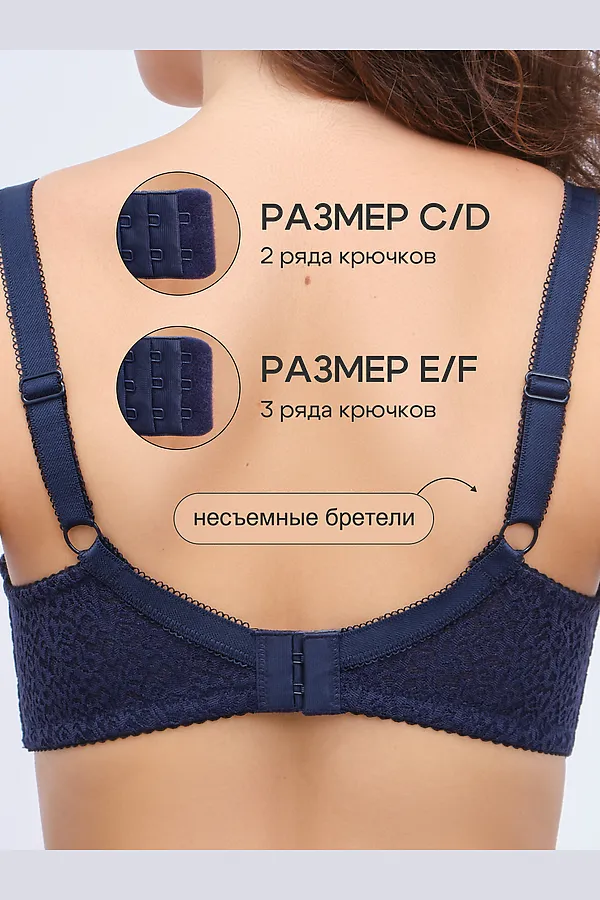 Бюстгальтер 2805 OIRO Molly НАТАЛИ, темно-синий - фото 2