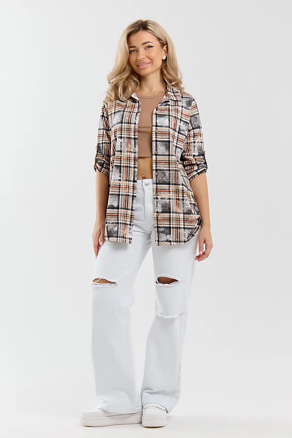 Рубашка 36989 НАТАЛИ, оранжевый - фото 2