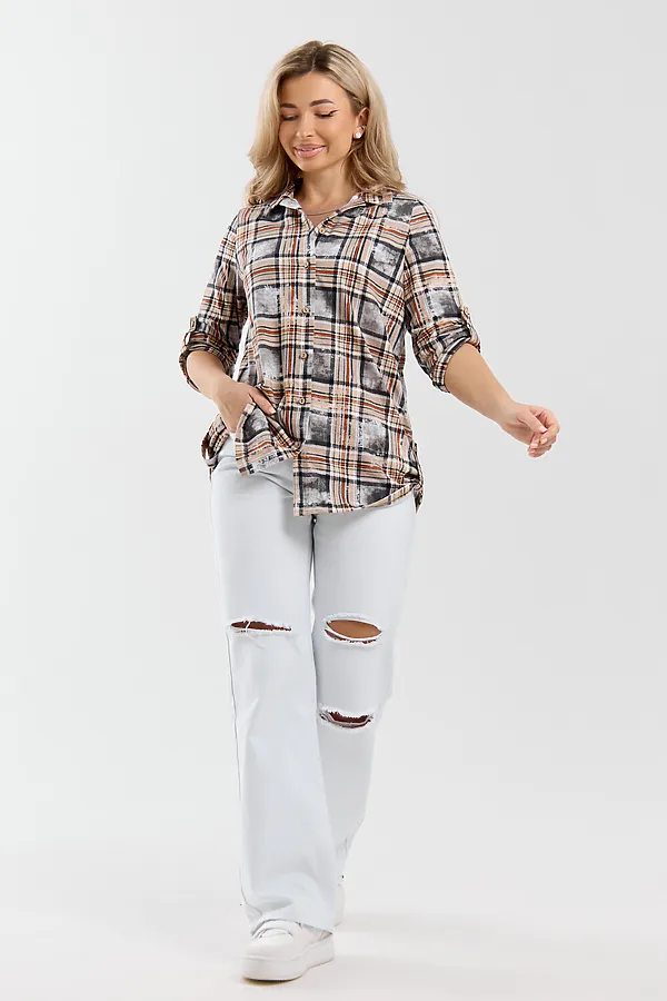 Рубашка 36989 НАТАЛИ, оранжевый - фото 2