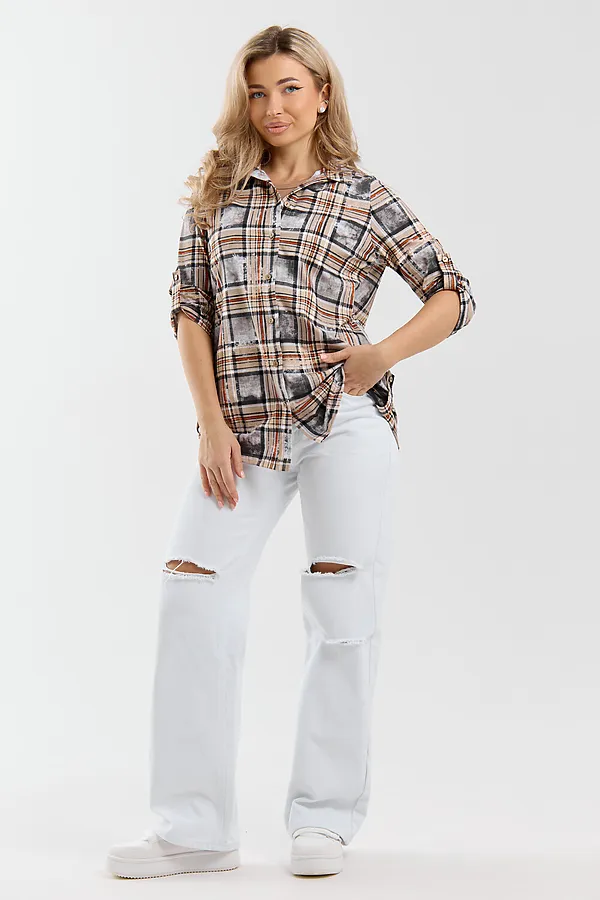 Рубашка 36989 НАТАЛИ, оранжевый - фото 2