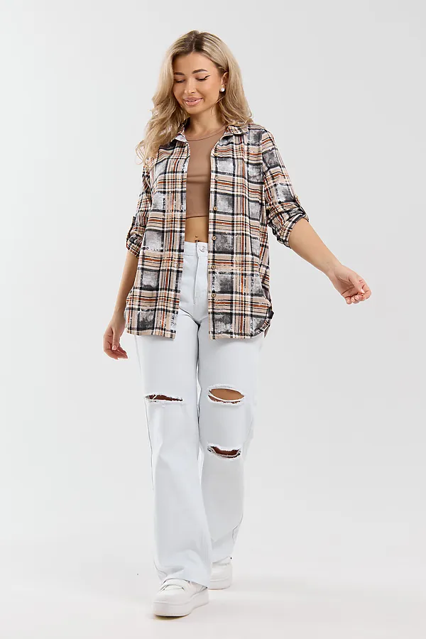 Рубашка 36989 НАТАЛИ, оранжевый - фото 2