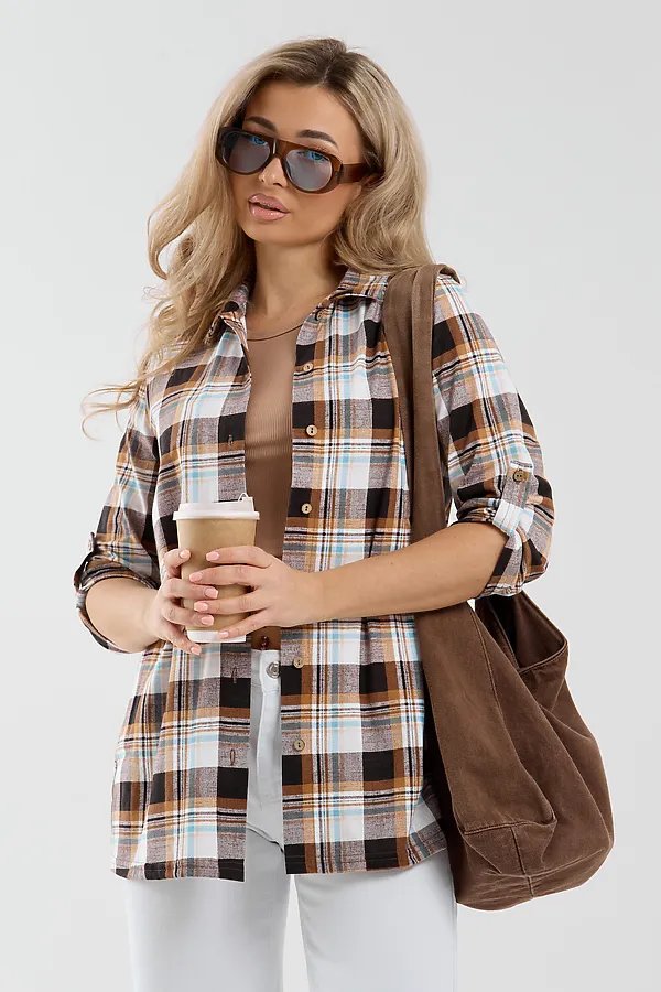 Рубашка 36988 НАТАЛИ, коричневый - фото 2