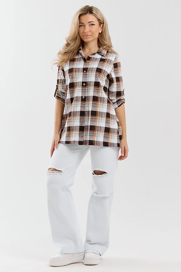 Рубашка 36988 НАТАЛИ, коричневый - фото 2