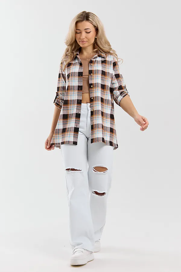 Рубашка 36988 НАТАЛИ, коричневый - фото 2