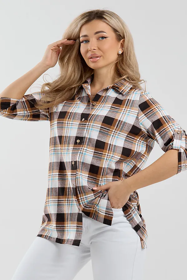 Рубашка 36988 НАТАЛИ, коричневый - фото 2