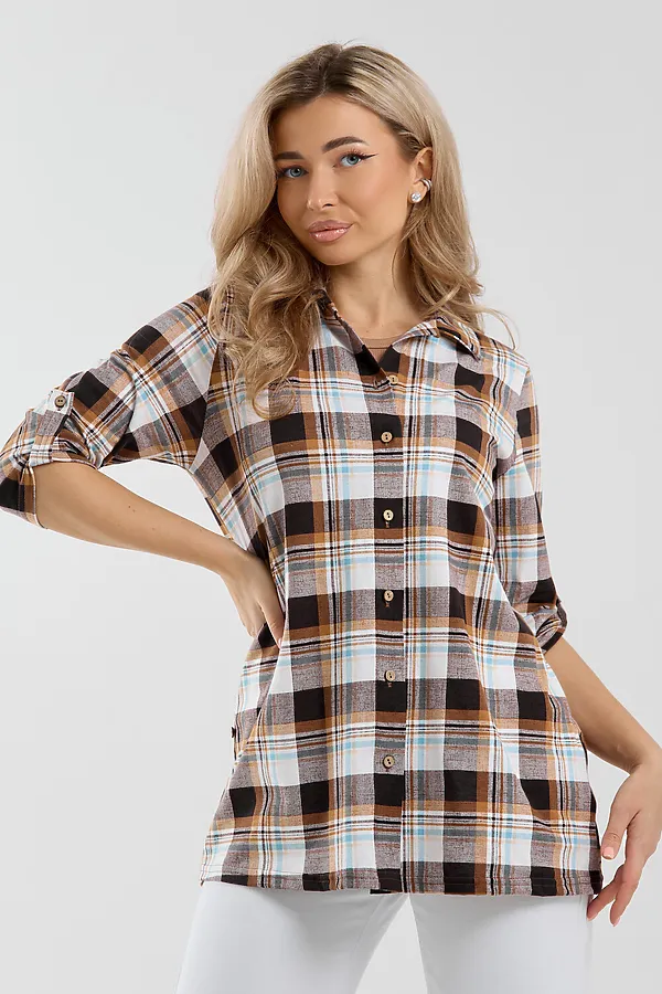 Рубашка 36988 НАТАЛИ, коричневый - фото 2