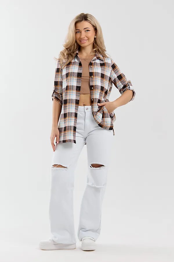 Рубашка 36988 НАТАЛИ, коричневый - фото 2