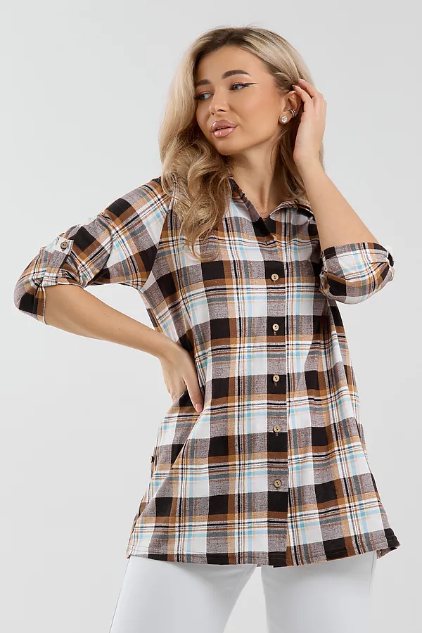 Рубашка 36988 НАТАЛИ, коричневый - фото 2