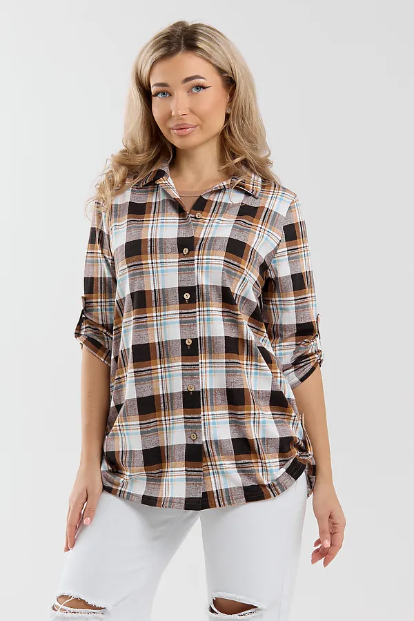 Рубашка 36988 НАТАЛИ, коричневый - фото 2