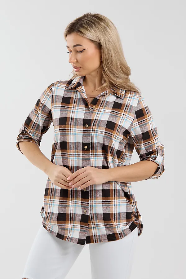 Рубашка 36988 НАТАЛИ, коричневый - фото 2