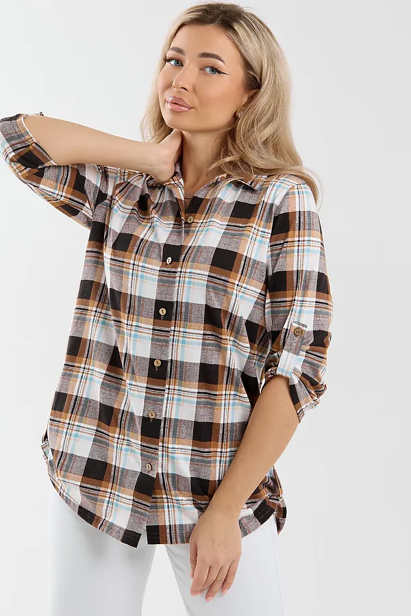 Рубашка 36988 НАТАЛИ, коричневый - фото 2