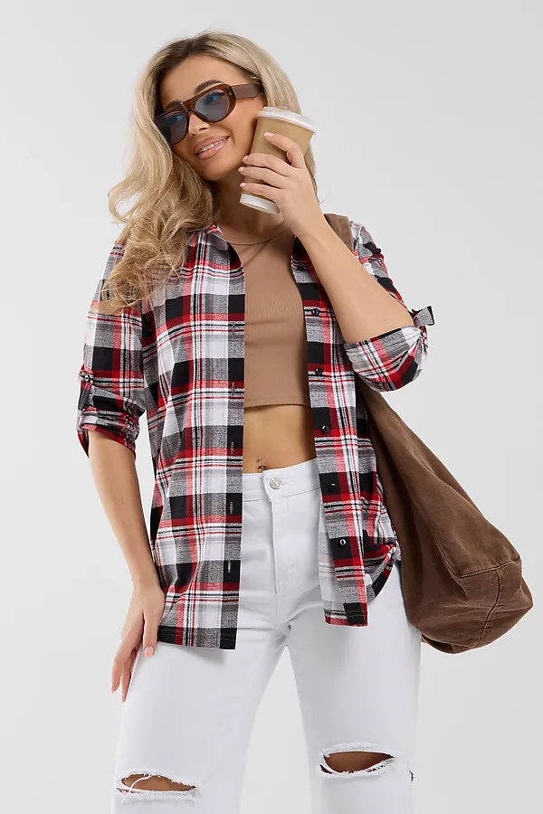 Рубашка 36988 НАТАЛИ, красный - фото 2