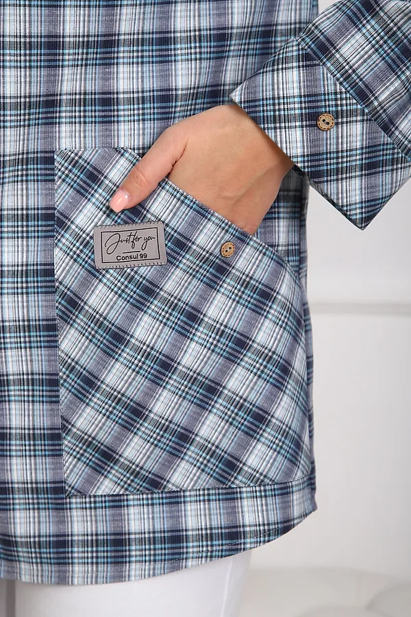 Рубашка 1072 НАТАЛИ, серый - фото 2