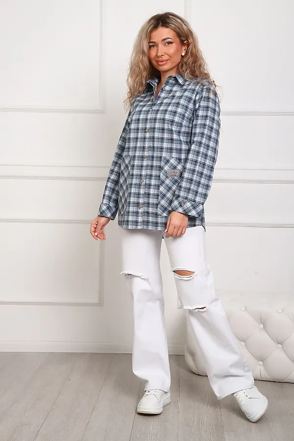 Рубашка 1072 НАТАЛИ, серый - фото 2