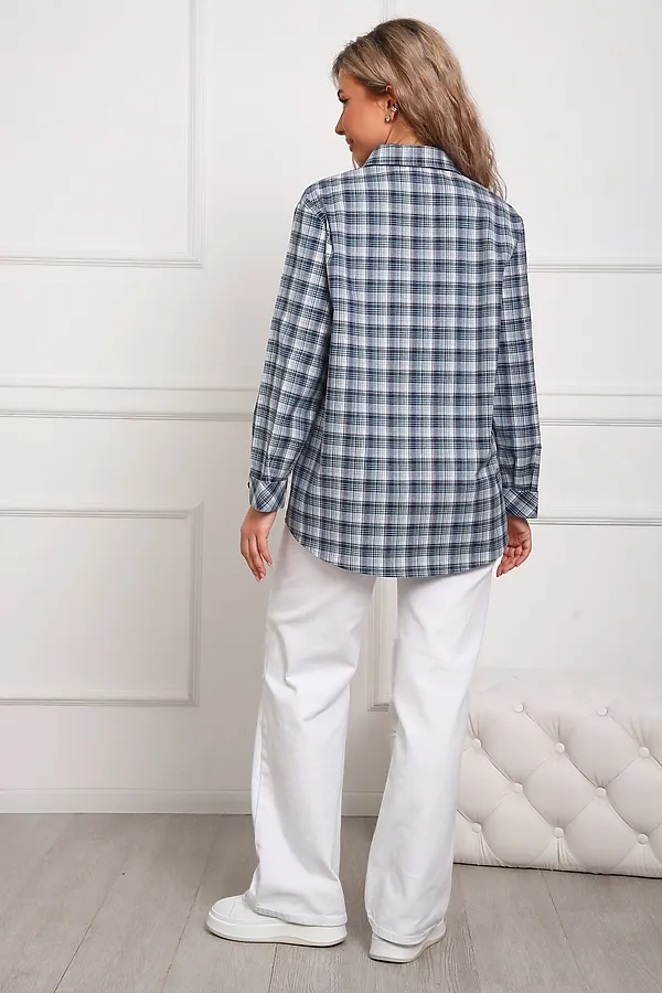 Рубашка 1072 НАТАЛИ, серый - фото 2