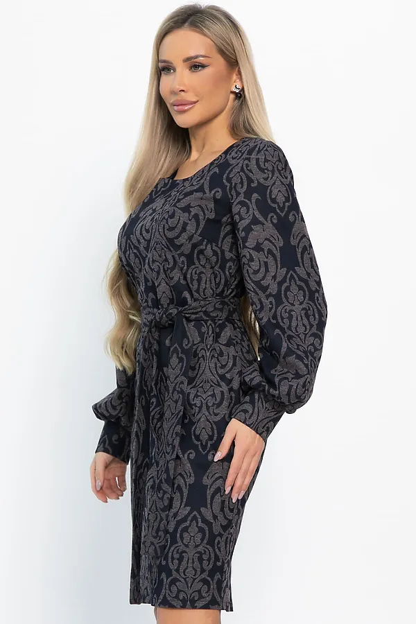 Платье LADY TAIGA, черно-коричневое - фото 2