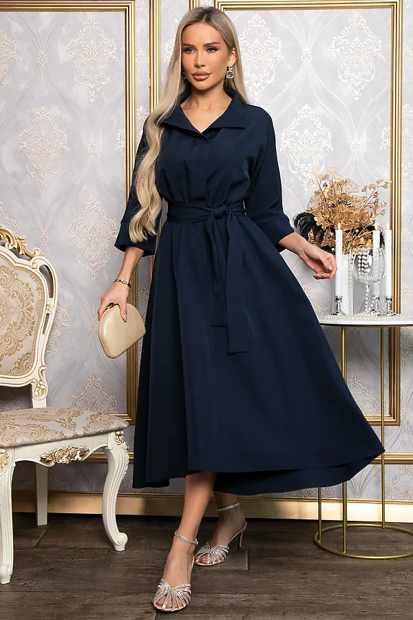 Платье LADY TAIGA, темно-синее - фото 2