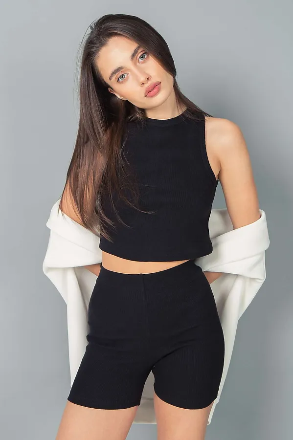 Комплект (Топ+Шорты) KOSMOS, черный - фото 2