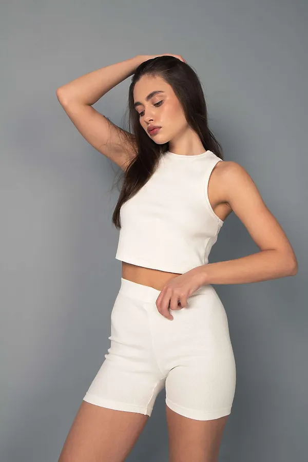 Комплект (Топ+Шорты) KOSMOS, молочный - фото 2