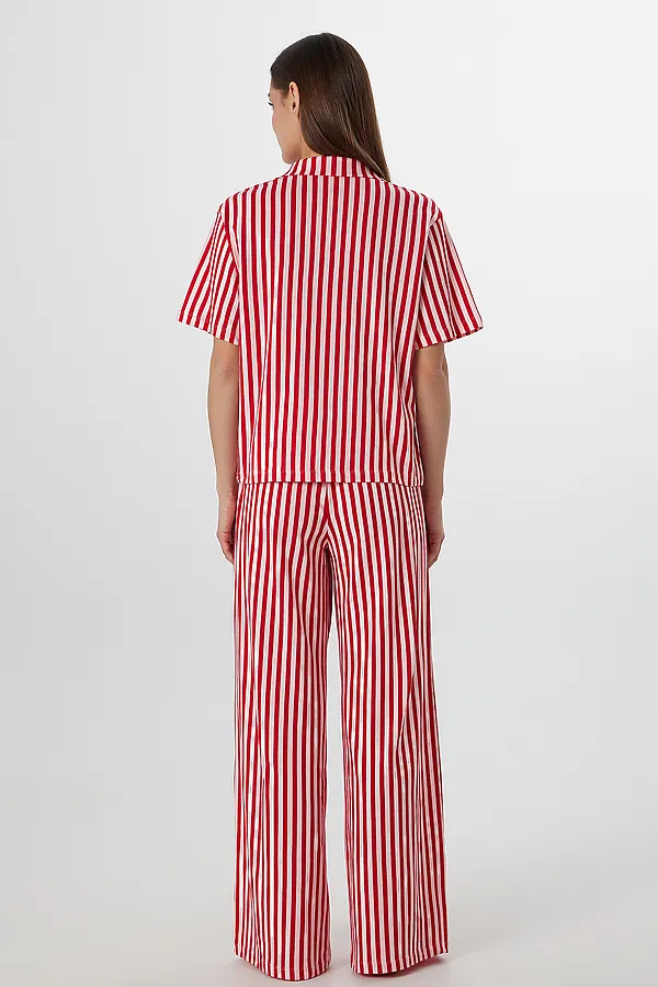 Пижама MARK FORMELLE, розово -красная полоска - фото 2