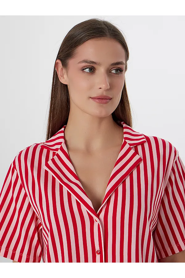 Пижама MARK FORMELLE, розово -красная полоска - фото 2