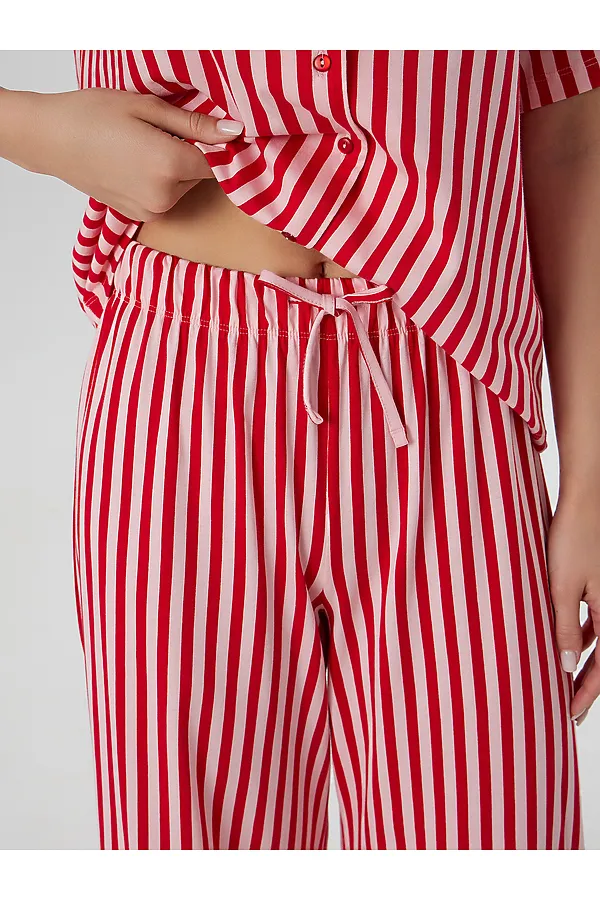 Пижама MARK FORMELLE, розово -красная полоска - фото 2