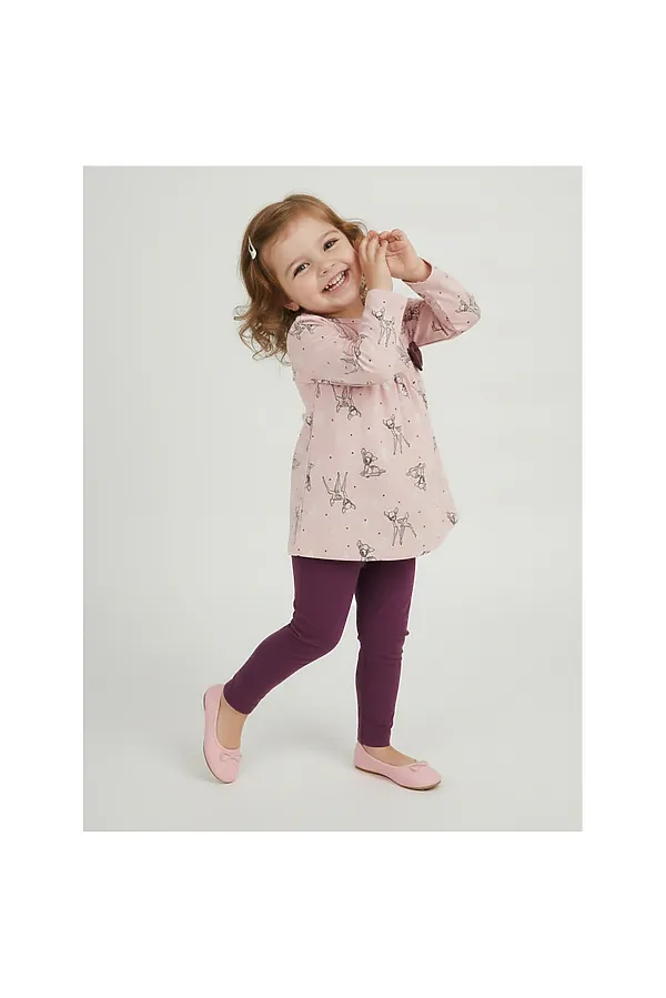 Комплект (Джемпер+Леггинсы) YOULALA, бежевый, сливовый - фото 2