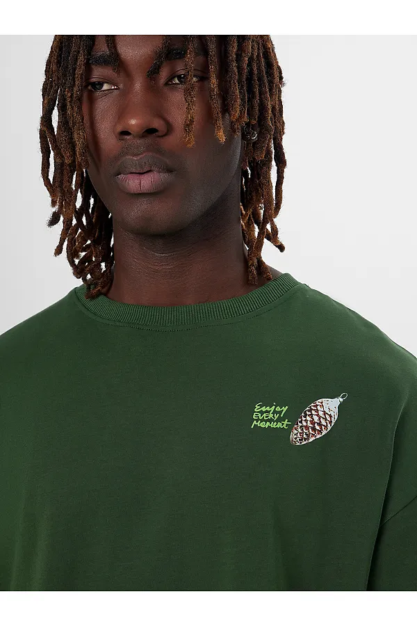 Футболка MARK FORMELLE, т.зеленый +печать1 - фото 2