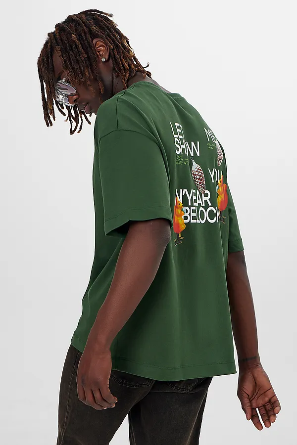 Футболка MARK FORMELLE, т.зеленый +печать1 - фото 2