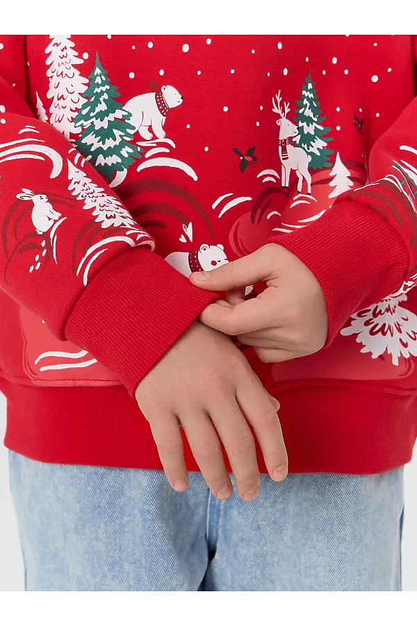 Свитшот MARK FORMELLE, красный +печать2 - фото 2