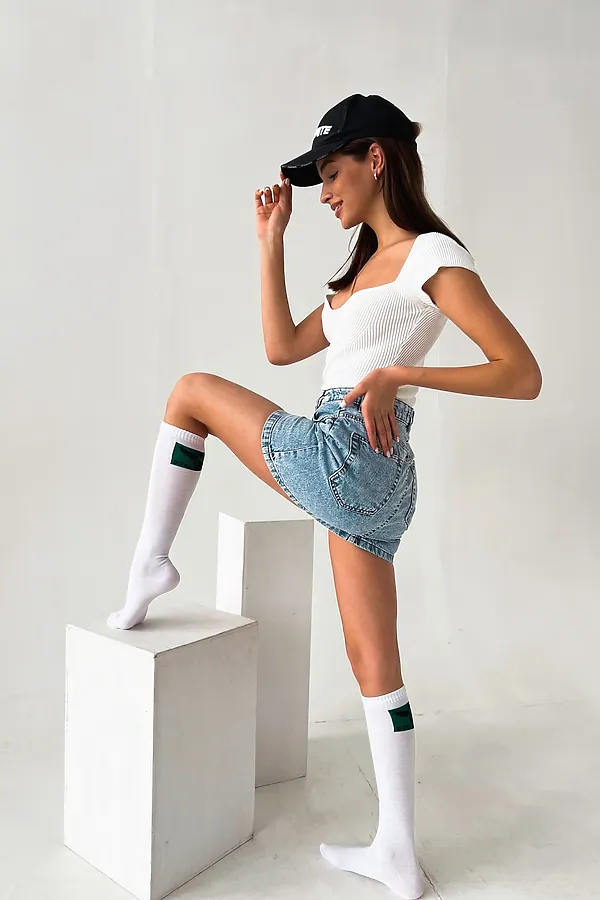 Гольфы детские Блэкдарк (набор 2 пары) НАТАЛИ, белый, черный - фото 2