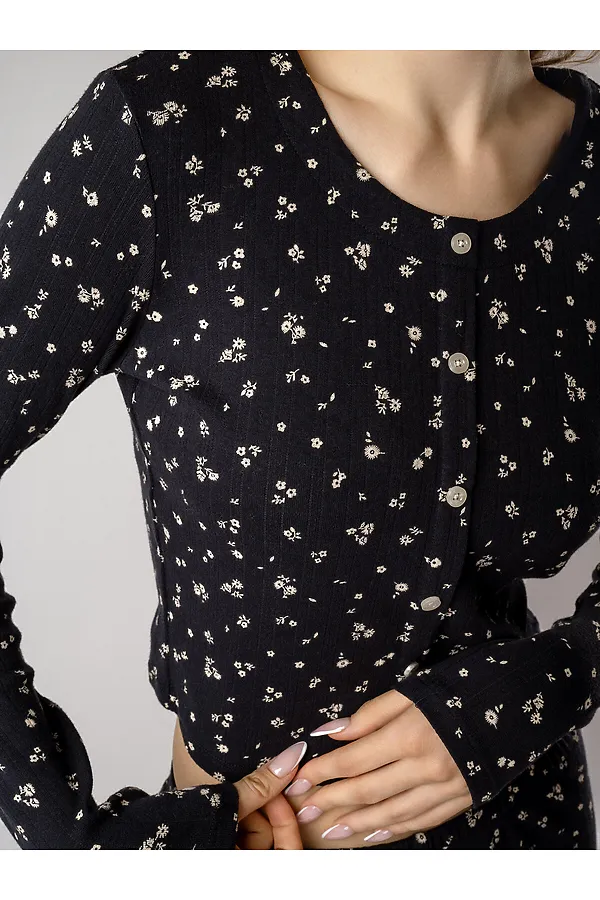 Пижама INDEFINI, черный - фото 2