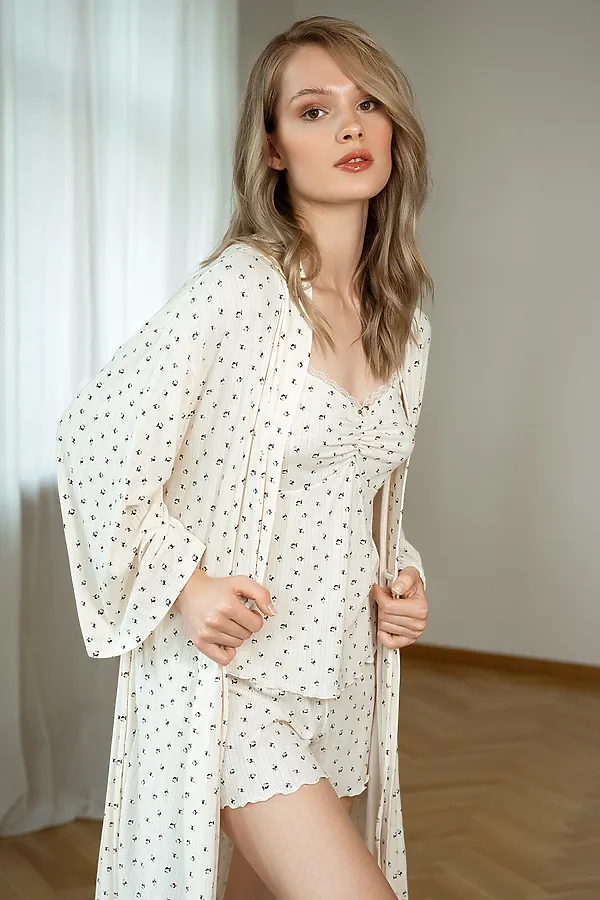 Халат INDEFINI, бежевый - фото 2