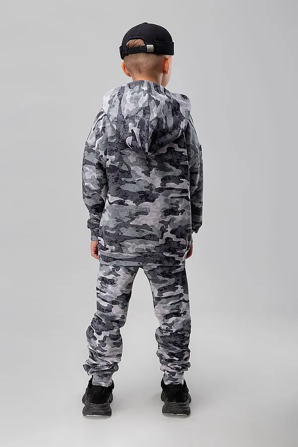 Костюм (Худи+Брюки) BODO, темно-серый камуфляж - фото 2