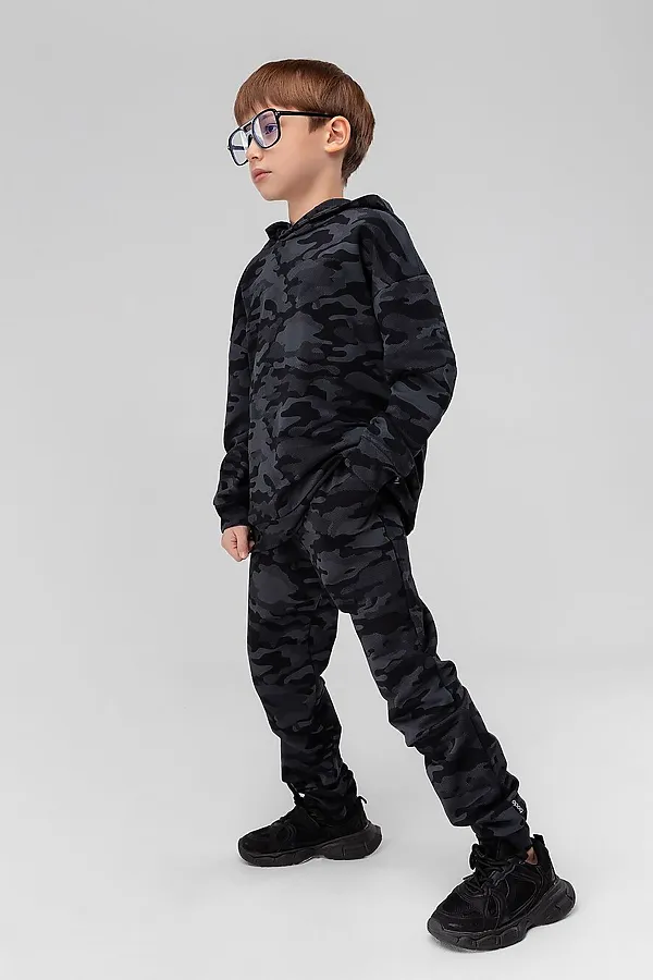 Костюм (Худи+Брюки) BODO, серый камуфляж - фото 2