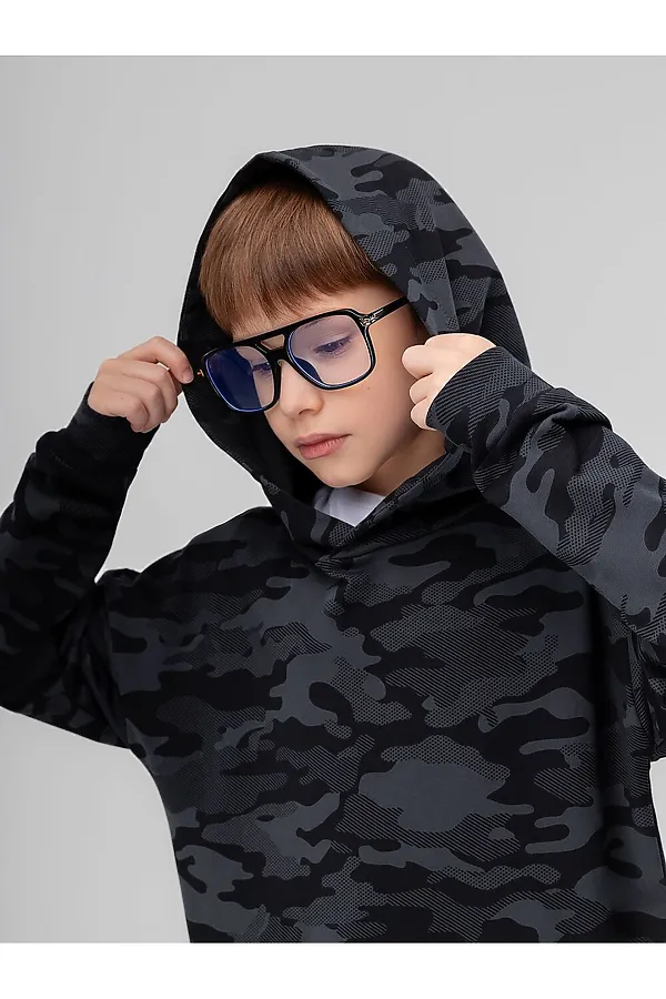 Костюм (Худи+Брюки) BODO, серый камуфляж - фото 2