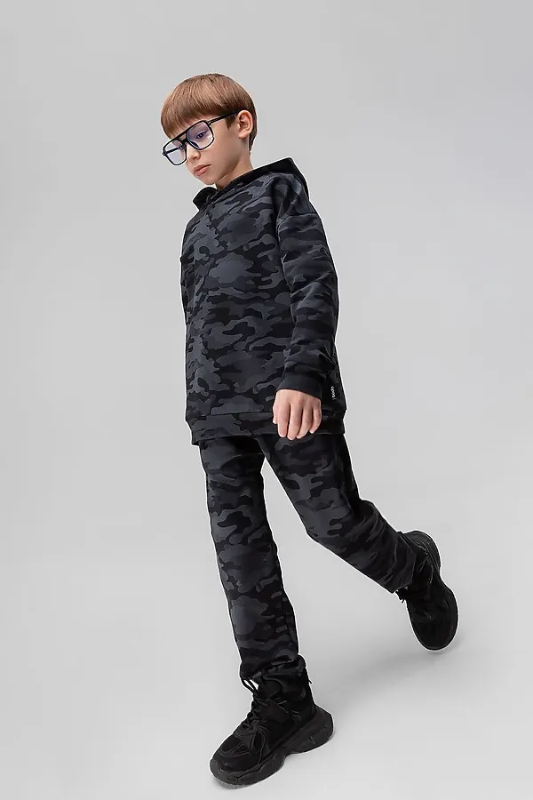 Костюм (Худи+Брюки) BODO, серый камуфляж - фото 2