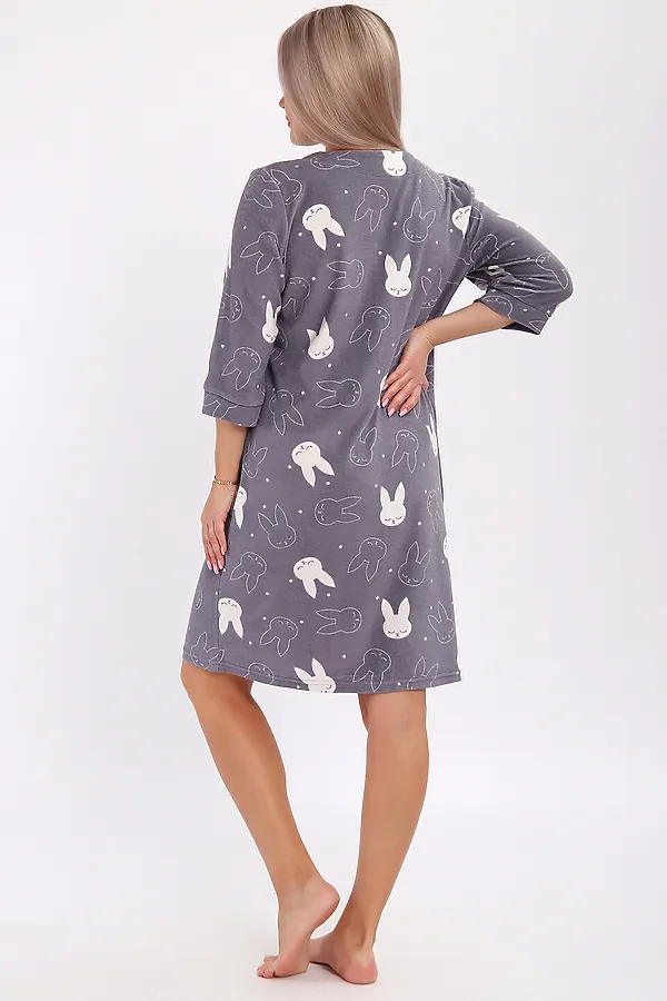 Халат махра 513 НАТАЛИ, графит - фото 2