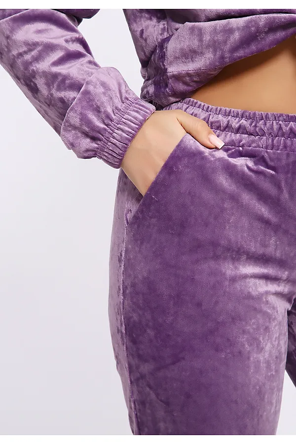 Костюм с брюками велюровый 635П НАТАЛИ, лаванда - фото 2