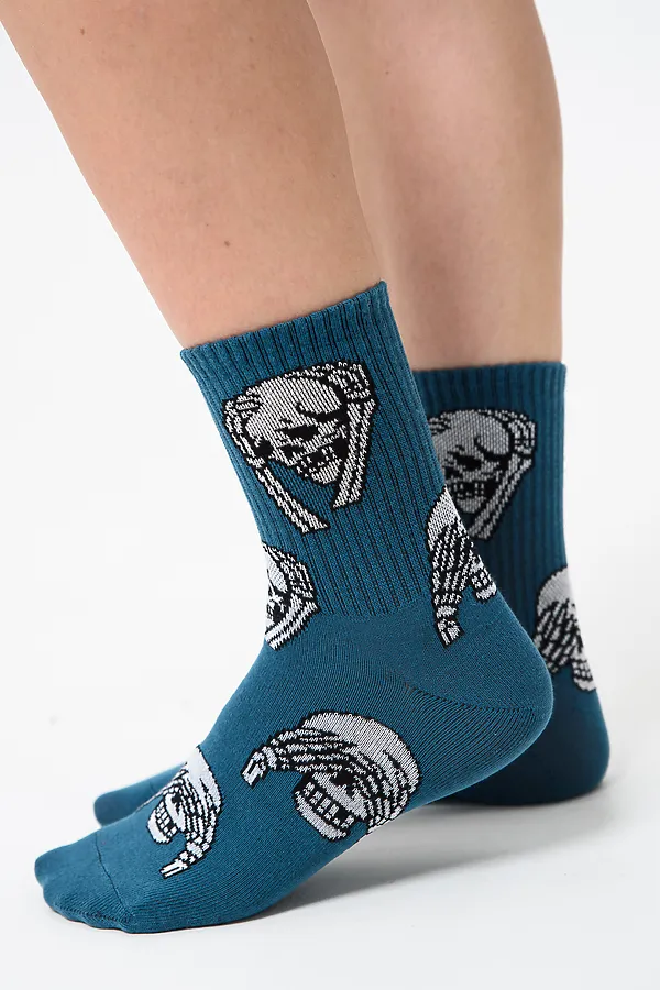 Носки стандарт Скелет (набор 4 пары) НАТАЛИ, белый, джинс, черный, оранжевый - фото 2