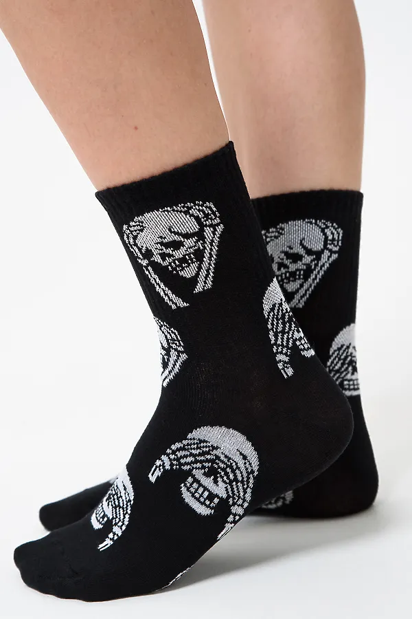 Носки стандарт Скелет (набор 4 пары) НАТАЛИ, белый, джинс, черный, оранжевый - фото 2