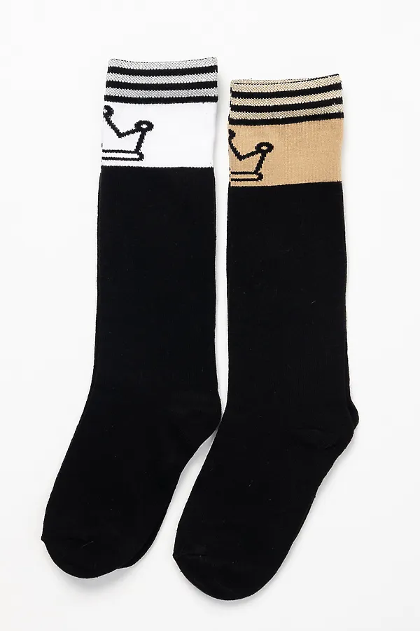 Детские гольфы Корона (набор 2 пары) НАТАЛИ, бежевый, белый - фото 2