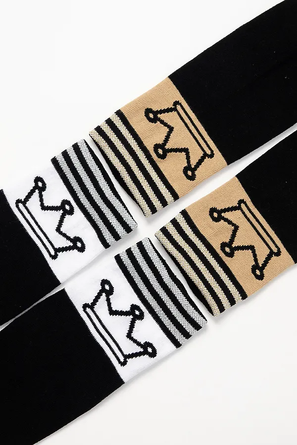 Детские гольфы Корона (набор 2 пары) НАТАЛИ, бежевый, белый - фото 2