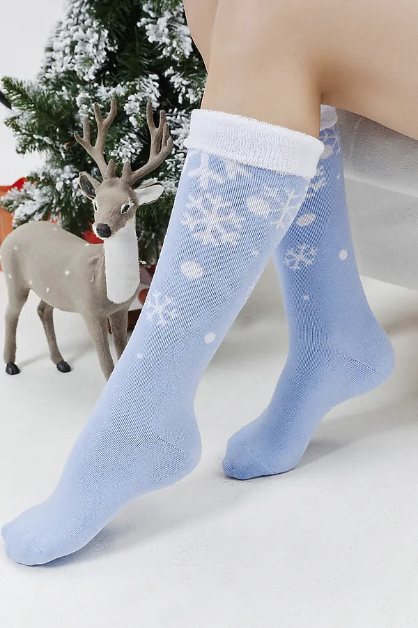 Детские гольфы Снежинка (набор 2 пары) НАТАЛИ, голубой - фото 2