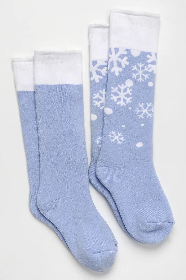 Детские гольфы Снежинка (набор 2 пары) НАТАЛИ, голубой - фото 2