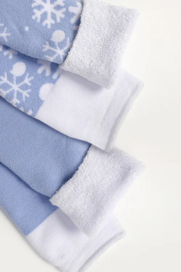 Детские гольфы Снежинка (набор 2 пары) НАТАЛИ, голубой - фото 2