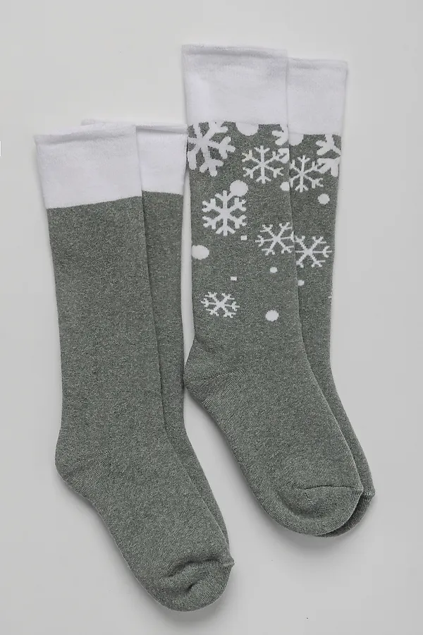 Детские гольфы Снежинка (набор 2 пары) НАТАЛИ, олива - фото 2