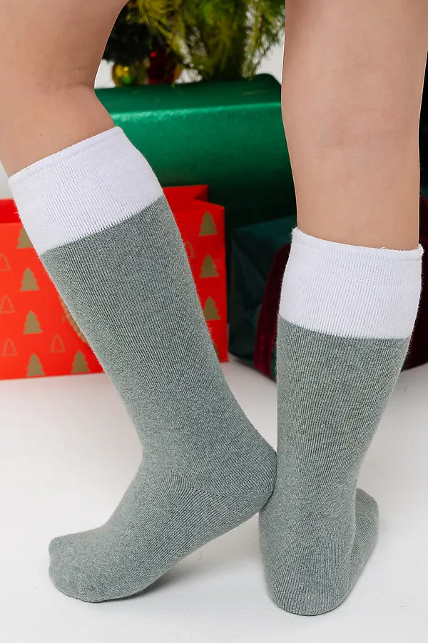 Детские гольфы Снежинка (набор 2 пары) НАТАЛИ, олива - фото 2