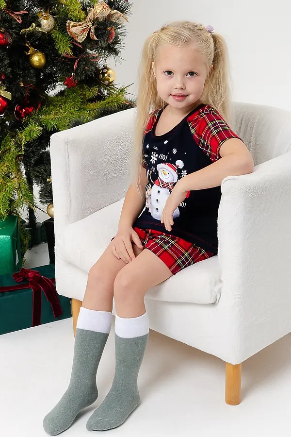 Детские гольфы Снежинка (набор 2 пары) НАТАЛИ, олива - фото 2